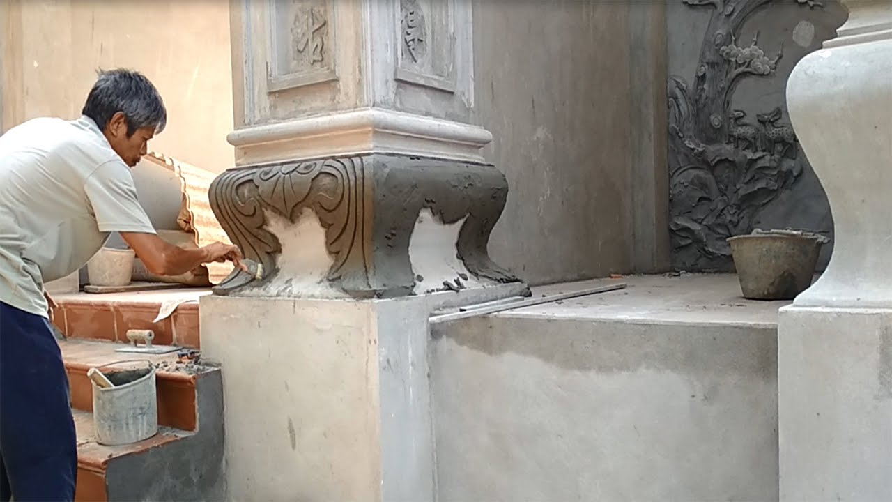 DIY creative design - Tips for decorating columns with cement materials