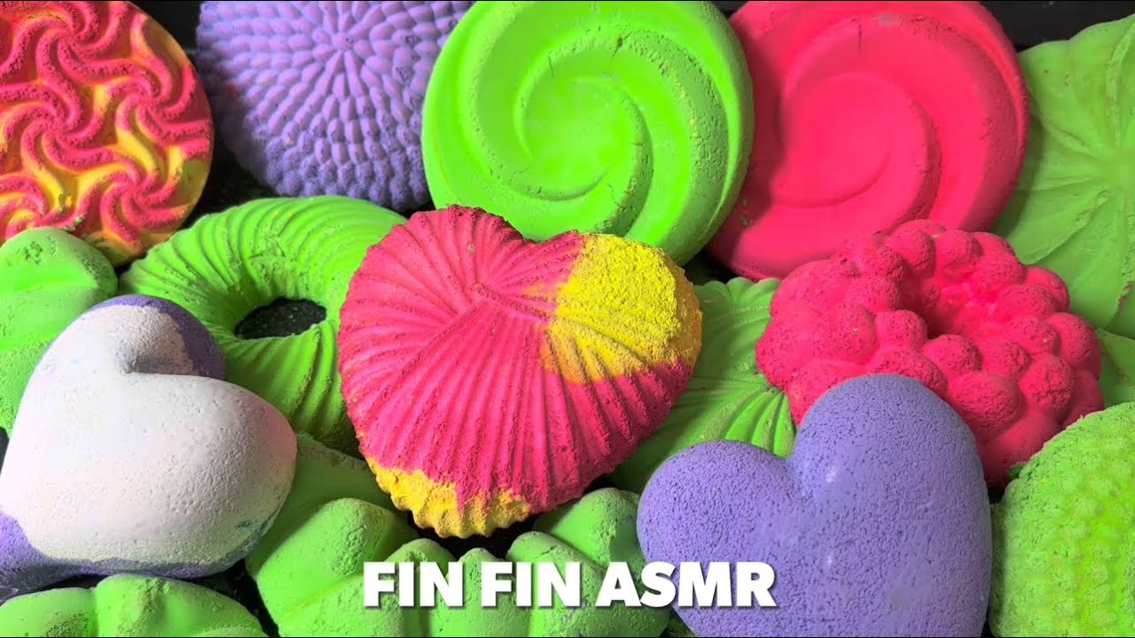 💚🩷💜ASMR : Green Pink Purple Gym Chalk Crush #436 😋