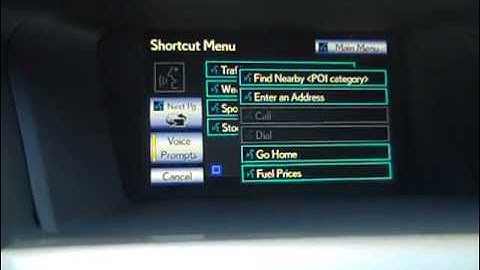 2013 RX350 Voice Commands for Navigation