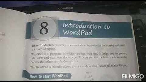 Online IT class | Class 2nd | Ch- 8 | Introduction to WordPad | Part-1