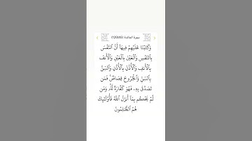 سورة المائدة ٤٥