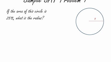 SAT Math:  Area and Circumference of a Circle (HD) v2