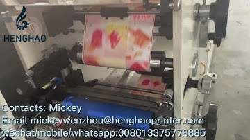 8 colors die cutting UV dryer adhesive label sticker flexo printing machine
