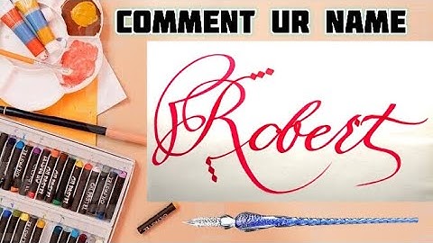 Robert Name Signature Calligraphy Status | How to Draw, Cursive Calligraphy with Cut Marker