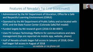 Preparing for and Responding to Threats and Violence - NIJ Virtual Conference on School Safety screenshot 3