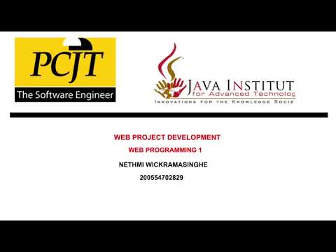 Web Project Task 06 | 1st Year | Semester 01 | Java Institute