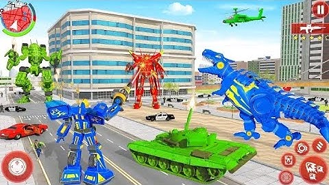 Dino Transform Robot Car Game -Flying Dino Game Android iOS Gameplay