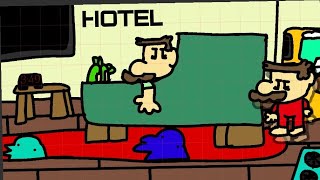 Mario and luigi at a Hotel