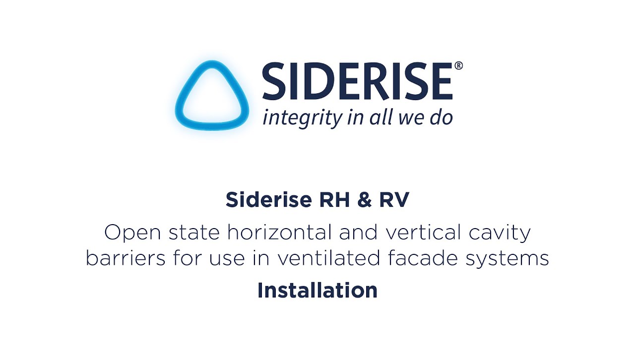 Cladding Rear Rh Siderise Installation Guidance: RH & RV Cavity Barriers for Rainscreen ...