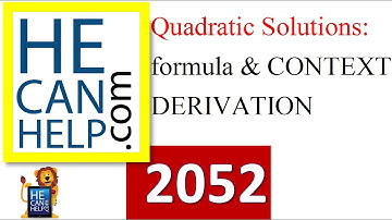 2052 {HECANHELP.COM USA} Quadratic Formula Derivation & Context Math GEORGE MATHEW