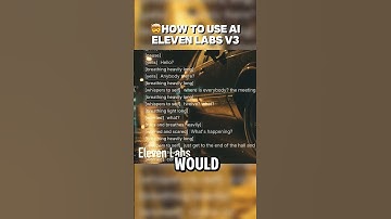 HOW TO USE THE NEW ELEVEN LABS AI 🤯 #ai #tutorial #aivideo #elevenlabs