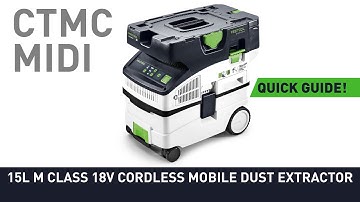 CTMC MIDI 15l M Class 18V Cordless Mobile Dust Extractor