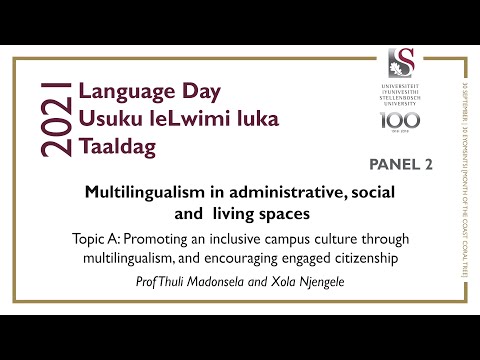 Language Day 2021 | Panel 2 Topic A | Prof Thuli Madonsela and Xola Njengele