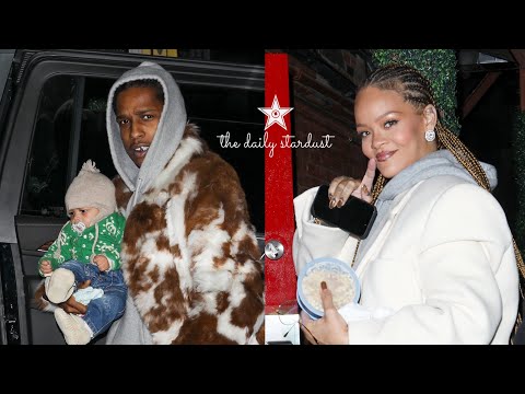Rihanna & ASAP Rocky Cradle Newborn Son Riot Rose and RZA While In Aspen Colorado