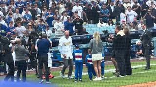 'Gibby, Meet Freddie!' Kirk Gibson Throws Dodgers 1st Pitch To Freddie Freeman
