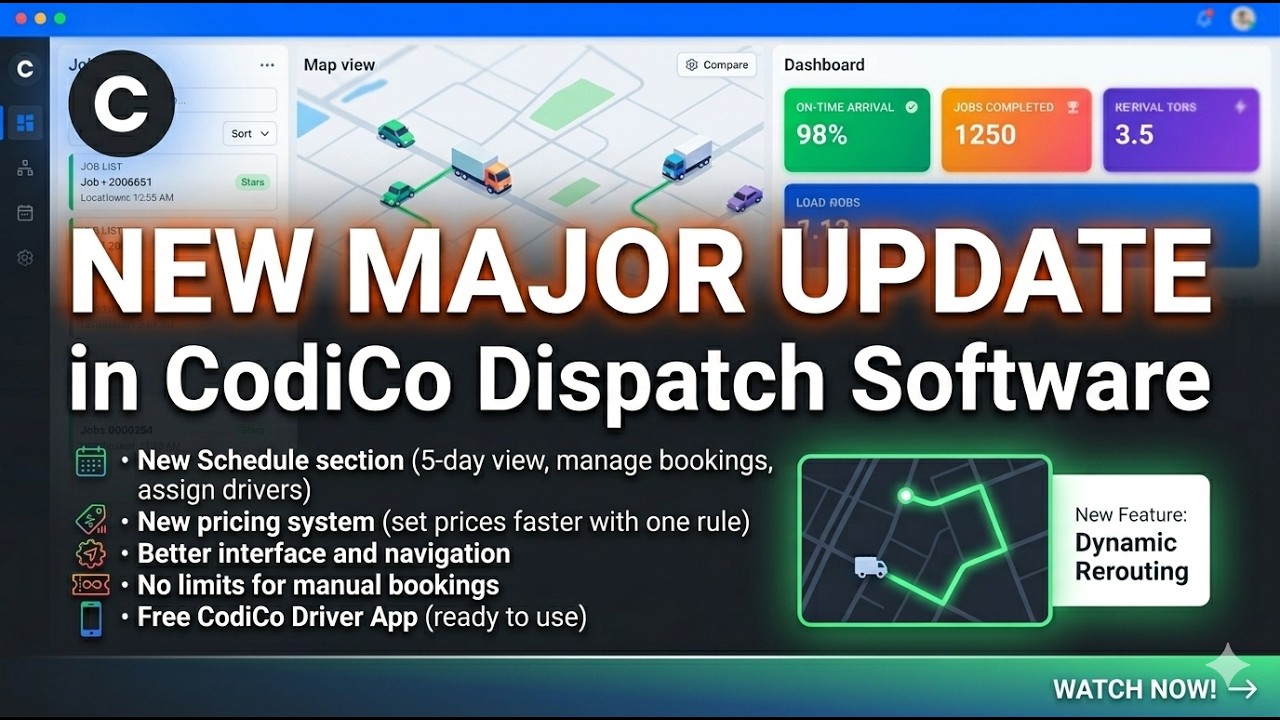 New Major Update in CodiCo Dispatch Software - YouTube
