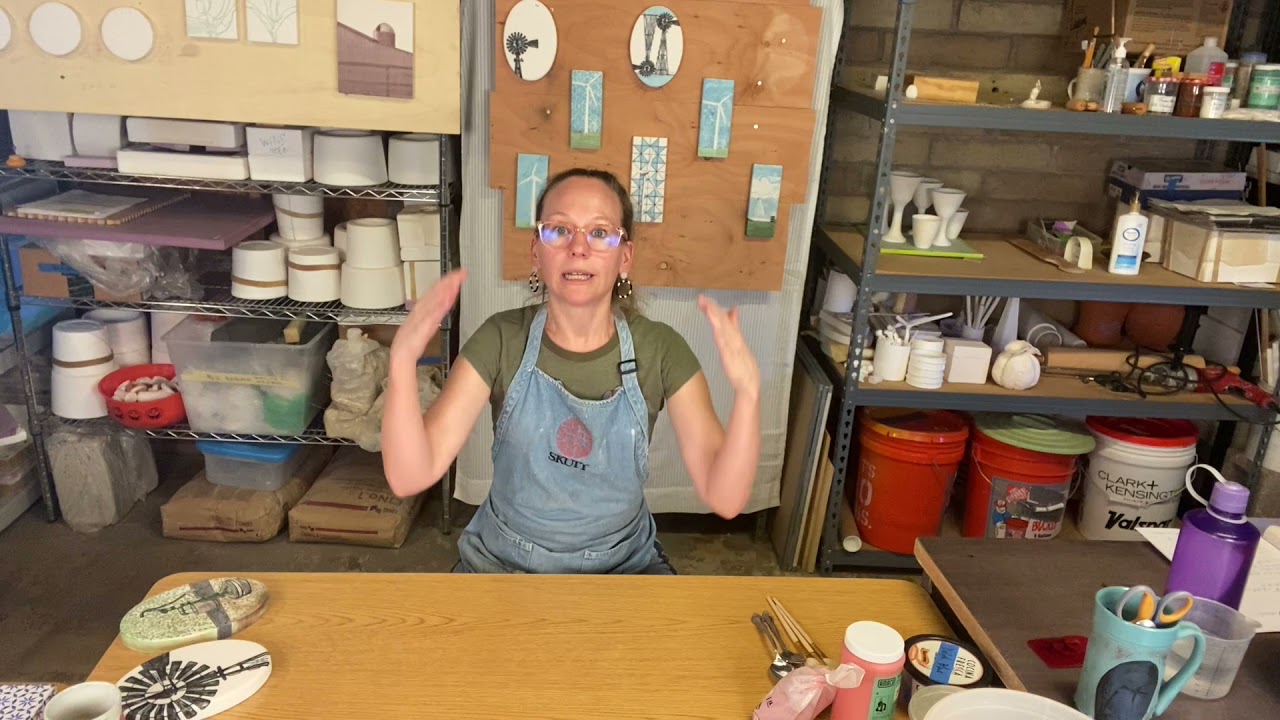 Video thumbnail of ceramic stain powders and test tiles