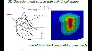 ANSYS TUTORIAL: 3D moving Gaussian heat source with cylindrical shape