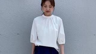 23-80532　ピンストライプ前後2wayカットソー