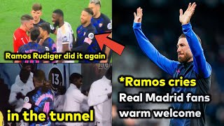 Ramos vs Rudiger and Real Madrid players in the tunnel