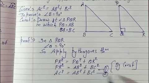 Theorem 6.9, Converse of Pythagoras Theorem, Ch-Triangles, Class 10th Math