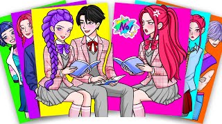 Huntrix Mira Hate Student Couple Rumi And Jinu Saja Boys   Kpop Demon Hunters | Sticker Book Diy