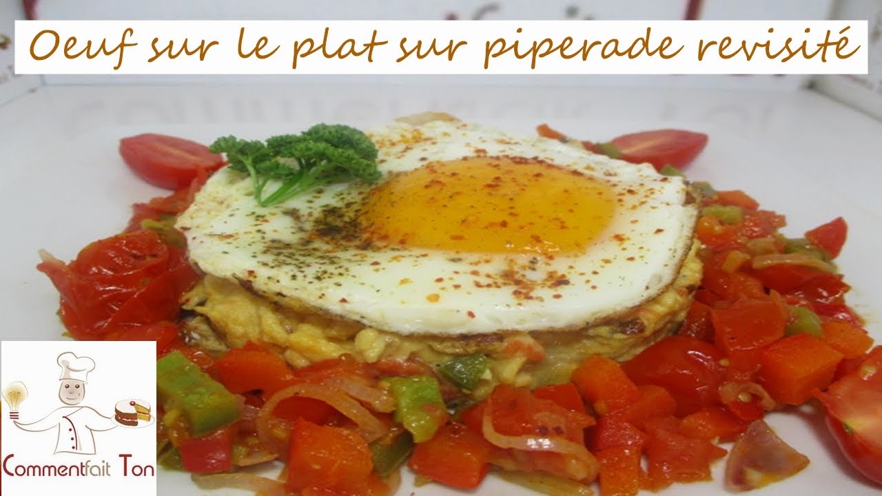 Œuf sur le plat sur piperade revisité