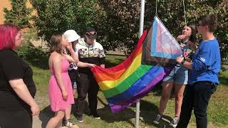 Pride flag-raising at Fort Frances High School
