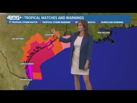 Saturday 5 PM Tropical Update: Southeast Texas coast under hurricane ...