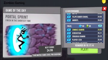 Portal Sprint!! Stickman vs Zombies Daily Challenge