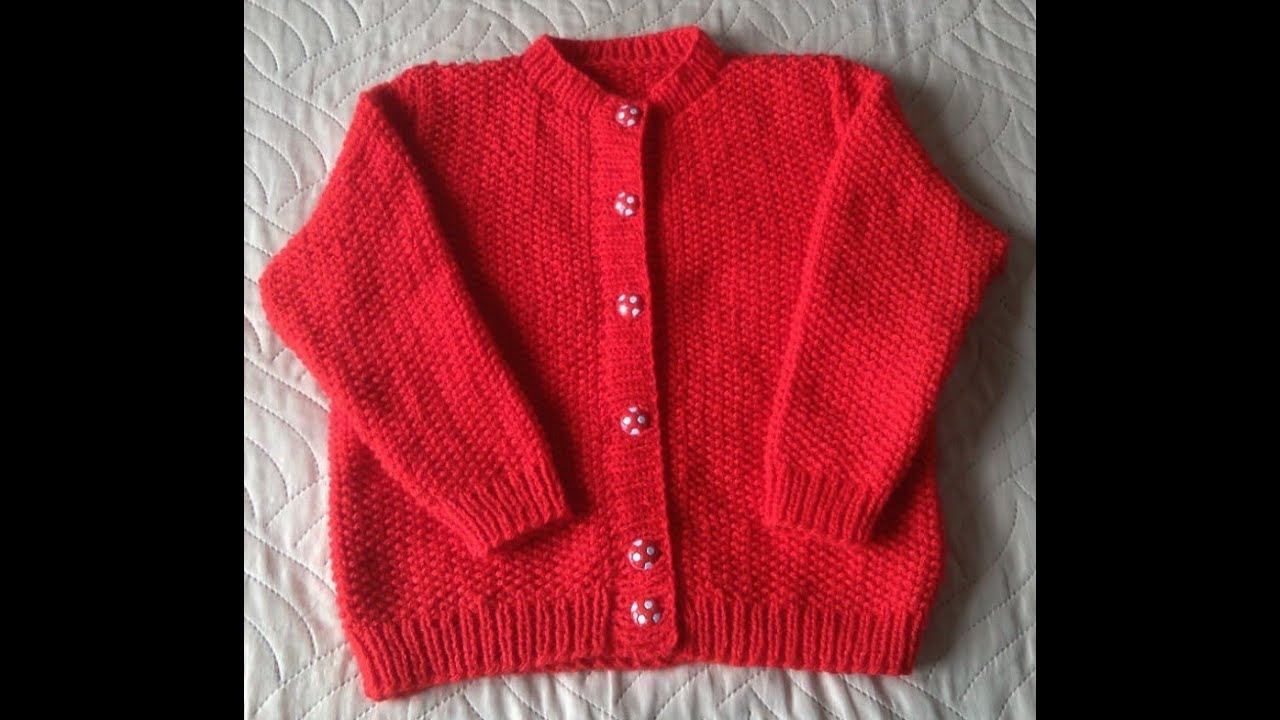 Blusa Infantil em Tricô - Ponto Arroz - 4 a 6 Anos