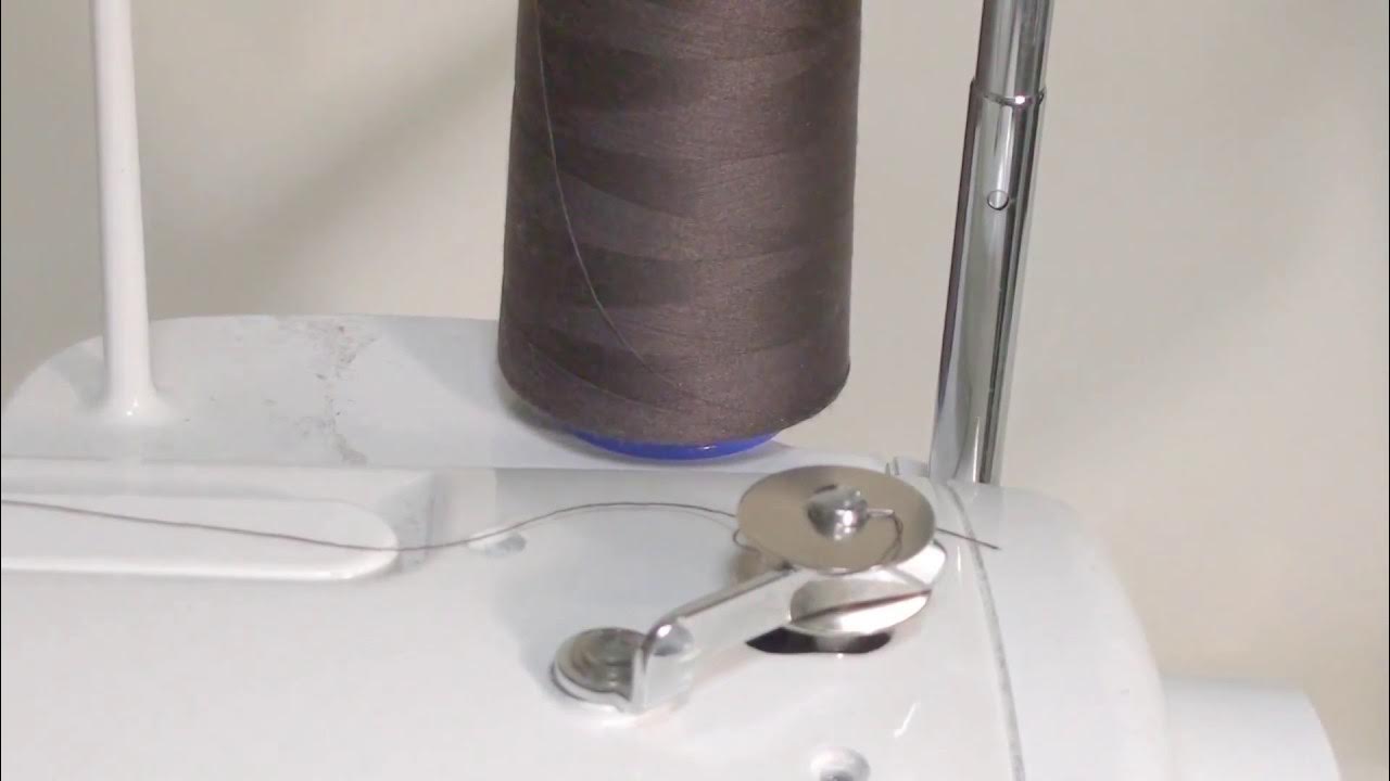 How to thread and wind the bobbin ボビンに糸を巻く方法 JUKI SPUR 25 SP (TL25 SP