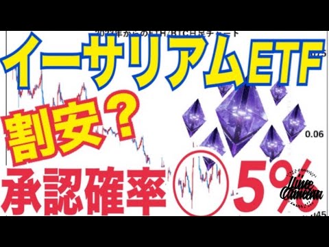 米国イーサリアム現物型ETF承認確率◯5%！？割安かもしれない理由とは？