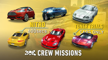 Burn 600 Seconds Nitro with Tuner Trial Cars | Crew Missions - Need For Speed: No Limits