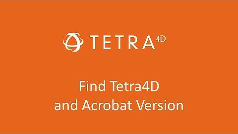 How To Verify Tetra4D Versions