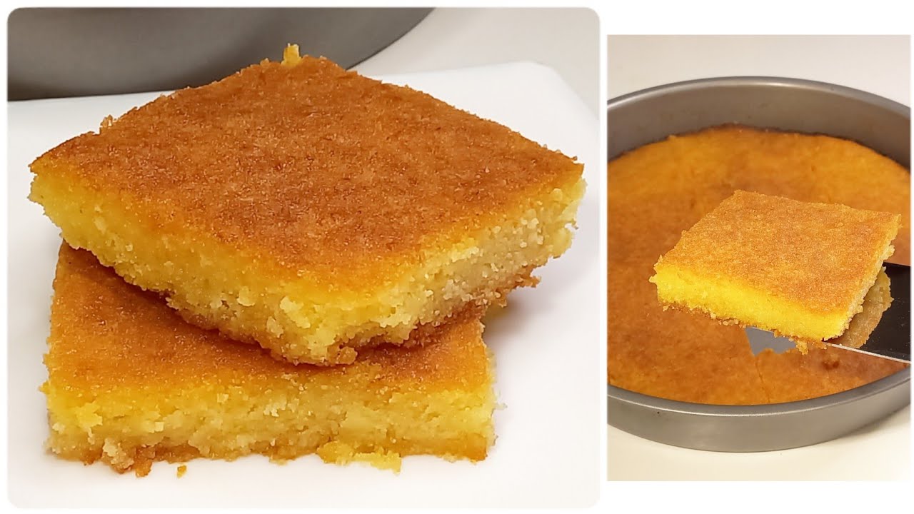 بسبوسة العشر دقايق ! انجح وأسهل طريقة عمل البسبوسة المرملة الدايبة في أقل من عشر دقائق/بسبوسه سهلة