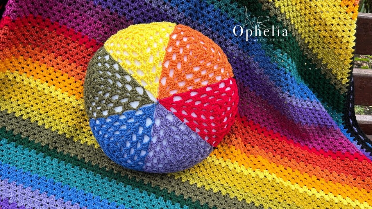 Crochet Round Cushion Cover Tutorial // The Colour Wheel Cushion YouTube