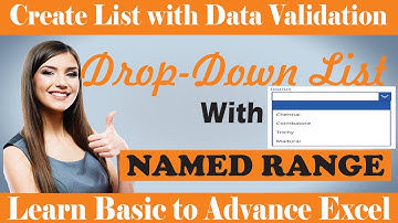 #119-How to Create Static Drop-down List using Named Range with Data Validation