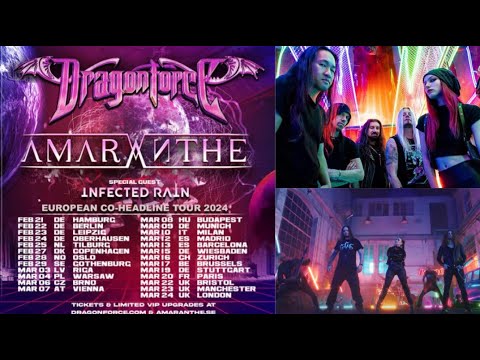 DragonForce and Amaranthe announce co-headlining European tour - w/ Infected Rain - dates released!