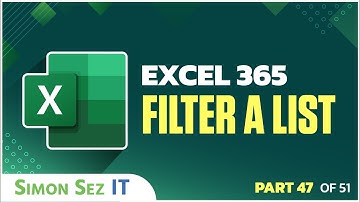 Excel 365 for Beginners: How to Filter Your Excel Lists (47 of 51)