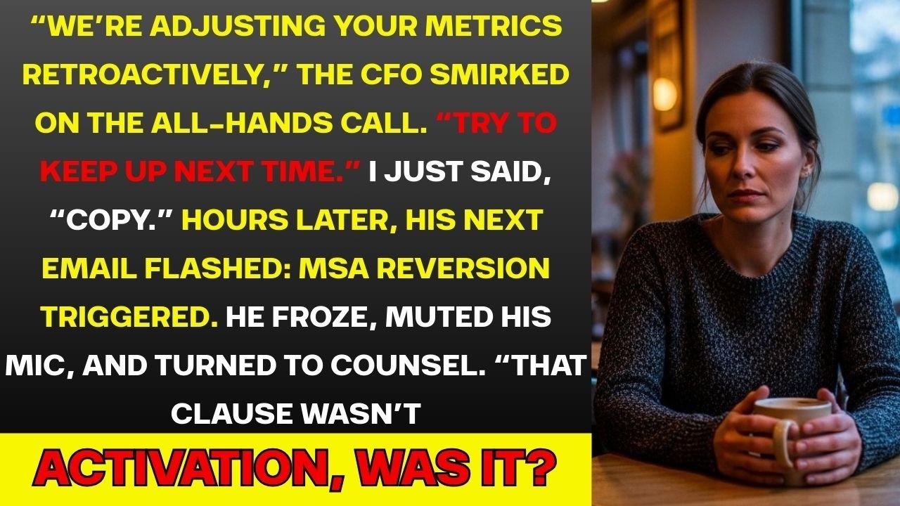 CFO Adjusted My Metrics, So I Activated the MSA Reversion Clause #officerevenge