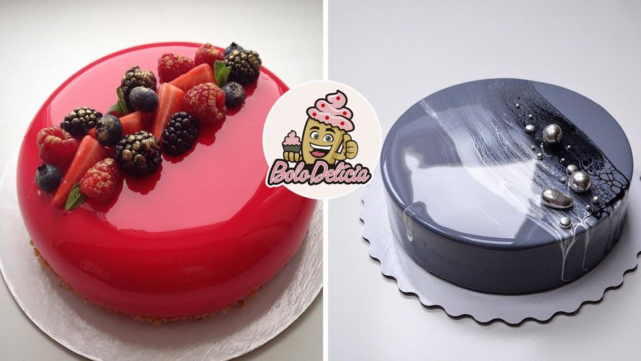 Bolo de Vidro (espelho) | TOP 10 Bolos Espelhados incríveis | Bolo Delícia Oficial