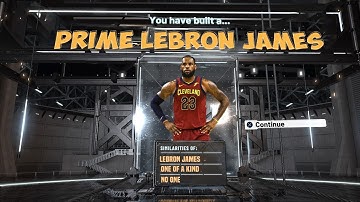 LEBRON JAMES BUILD NBA 2K20!! PRIME LEBRON BUILD IS A DEMIGOD NBA 2K20!!