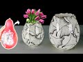 Paper Flower Vase making || Easy flower vase making For Home Decor || Pottery making