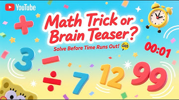 Math Trick or Brain Teaser? Solve Before Time Runs Out! ⏰#mathquiz