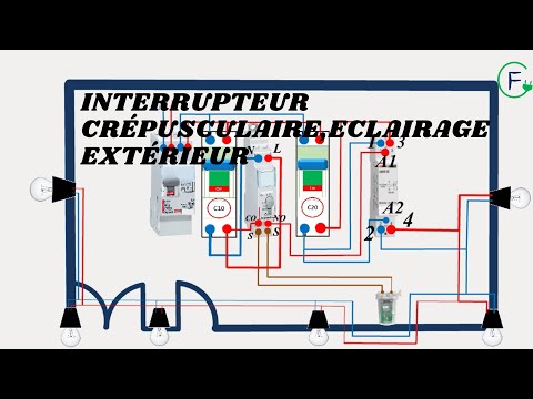 BRANCHEMENT INTERRUPTEUR CRÉPUSCULAIRE