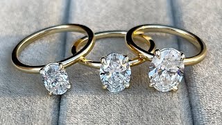 1 Carat vs. 1.50 Carat vs. 2 Carat Oval Diamond Engagement Rings