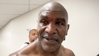 EVANDER HOLYFIELD RIGHT AFTER KO LOSS TO VITOR BELFORT