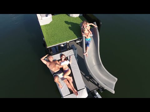 My family bought a Sport Pontoon trampoline boat with water slide 