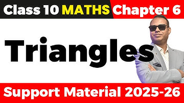 DOE Support Material 🔥 Chapter 6 Triangles 🏆 Class 10 Maths 🚀 CBSE Board Exam 2026
